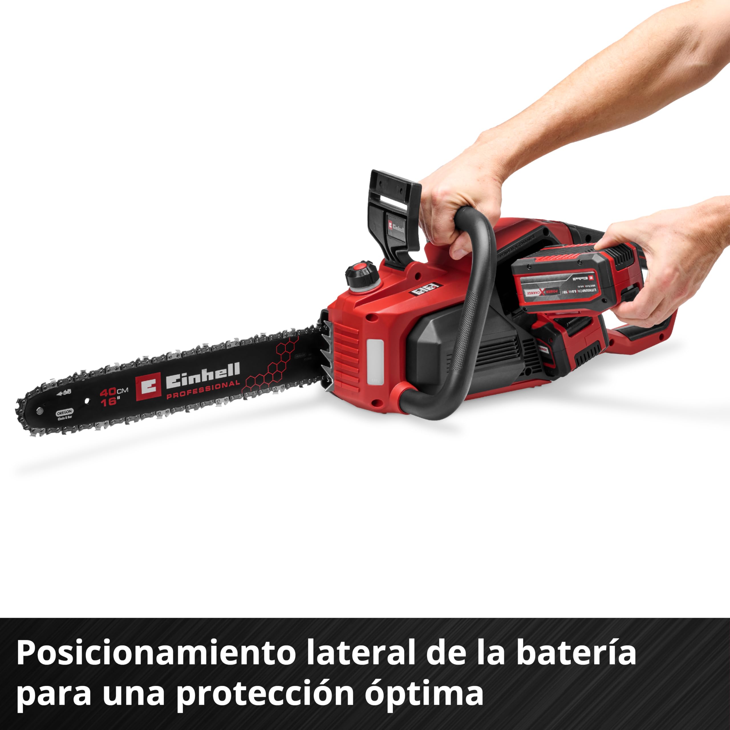 Einhell Professional Motosierra con batería GP-LC 36/40 Li BL-Solo Power X-Change (36 V, 38 cm de longitud de corte, 19 m/s de velocidad de la cadena, lubricación de cadena automática, sin batería)