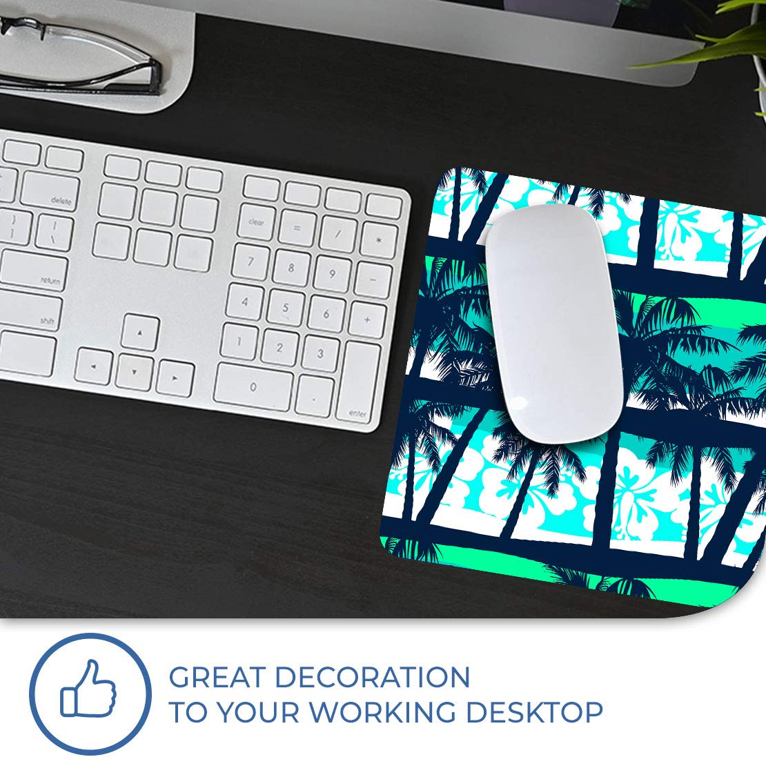 Destination Vinyl Ltd Confortevole Mat Mouse - Farfalla Fiore di ciliegio Rosa 23.5 x 19.6 cm (9.3 x 7.7 Pollici) per Il calcolatore & Computer Portatile, Ufficio, Regalo, Base Antiscivolo - RM2629