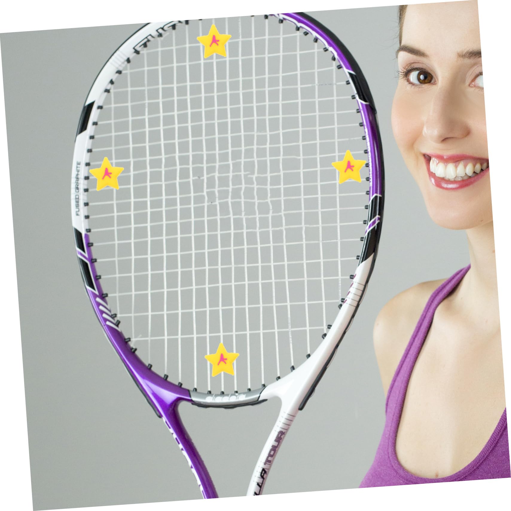 BESPORTBLE 24pezzi Ammortizzatori Tennis Gomma Forma di Cartoon per Le e Migliorare Controllo della Racchetta Facili da Installare e Resistenti