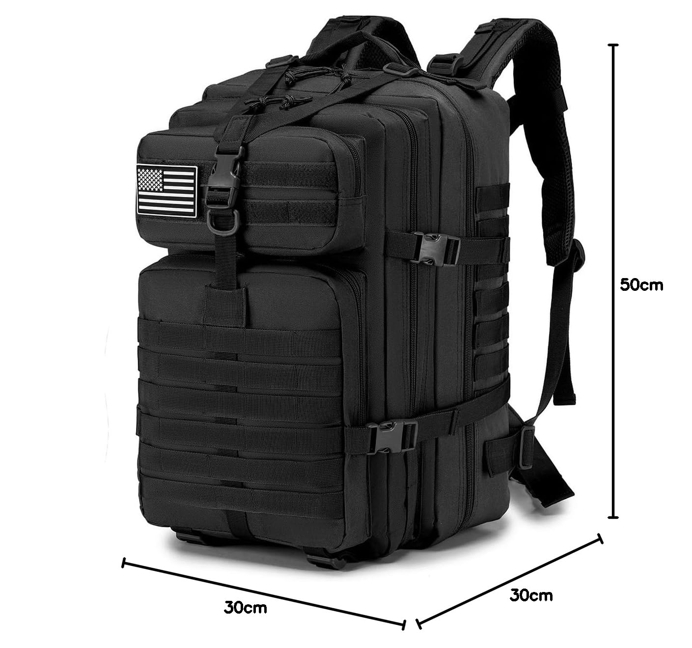 KSIBNW Mochila Táctica Militar 50L,Paquete de Asalto Molle Mochila Bolsa de Emergencia de 3 Días para Caza Senderismo Acampada y Actividad al Aire Libre,Senderismo,Camping,Trekking