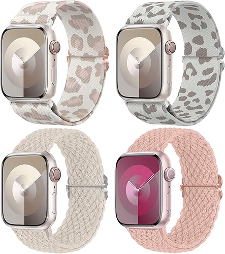 Delidigi Bandas elásticas compatibles con Apple Watch Band de mujeres de 1.575 pulgadas, 1.496 pulgadas, 1.614 pulgadas, 1.654 pulgadas, 1.732