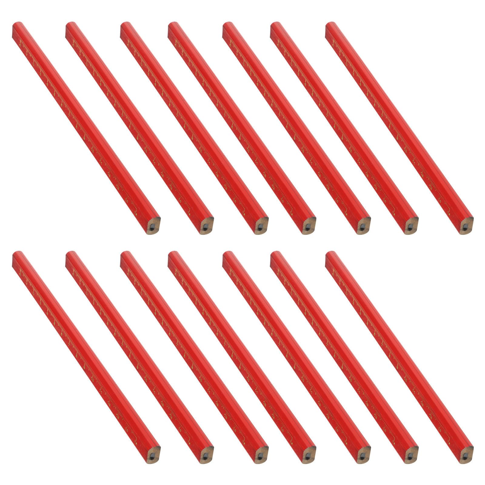 Anneome 100 Piezas Lápiz de Carpintero Octogonal, Núcleo Negro Sólido