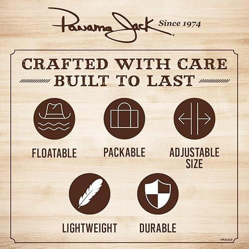 Miniatura 2 de Panama Jack Sombrero con visera solar para mujer, ligero, plegable, ajustable, ala grande flotante de 4 pulgadas de ancho con logotipo bordado