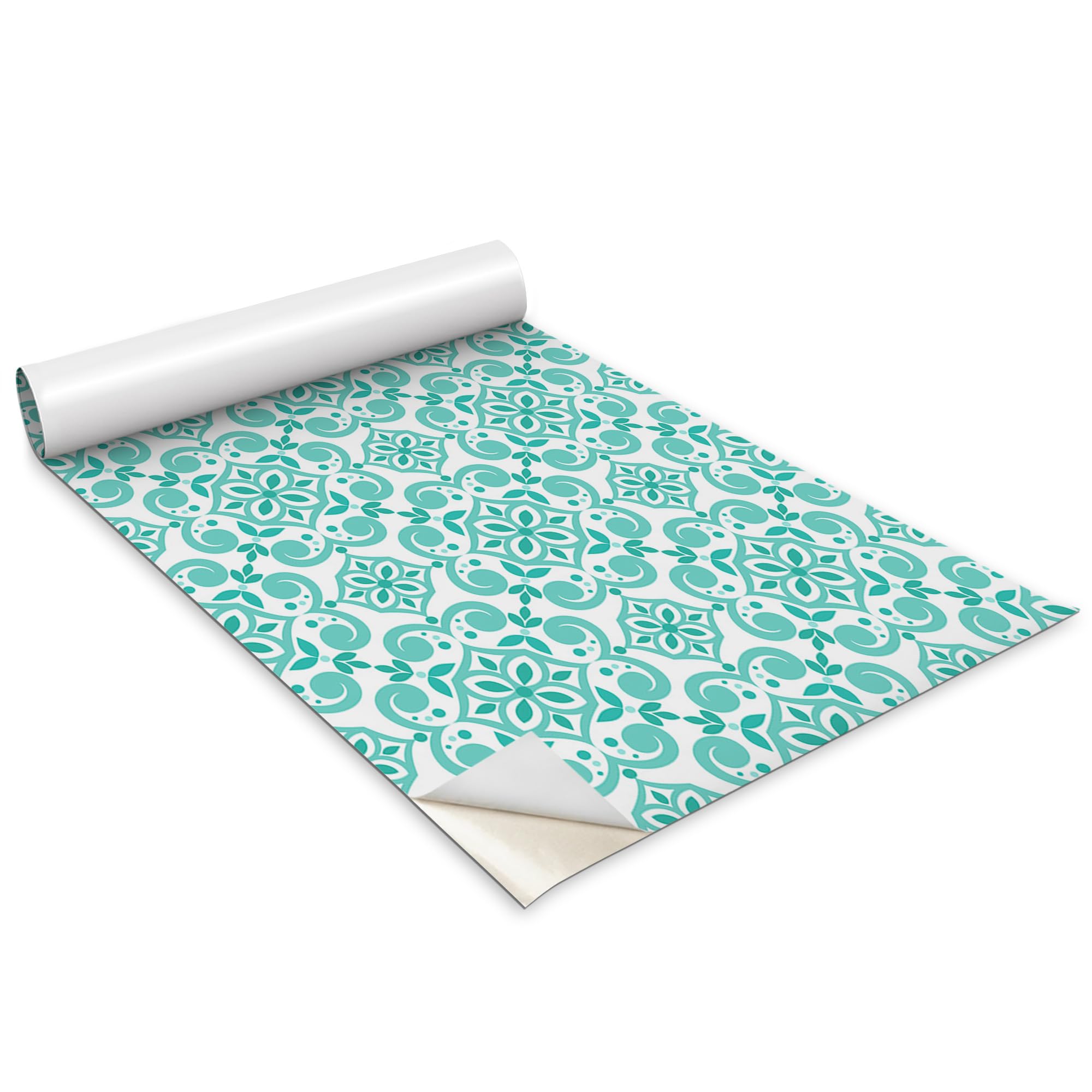 Papel pintado adhesivo mate Wallfluent de 100x50 cm con formas decorativas para muebles