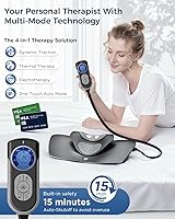 Vista 2 de Multi-Function Cervical Traction Device, Neck Stretcher Massager with Dynamic Stretching, Heat Therapy and 3 Mode Electrotherapy for Neck Pain