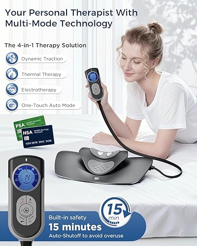 Miniatura 2 de Multi-Function Cervical Traction Device, Neck Stretcher Massager with Dynamic Stretching, Heat Therapy and 3 Mode Electrotherapy for Neck Pain