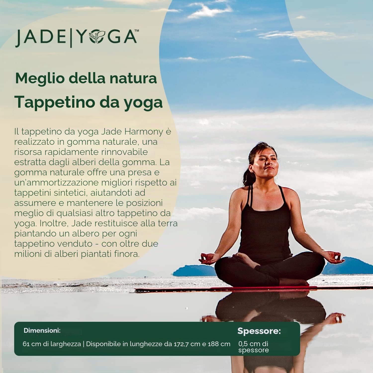 Jade Yoga - Tappetino per Yoga Harmony