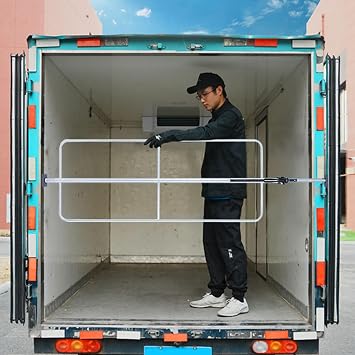 Adjustable Cargo Bar for Pickup Truck Bed, 4 10 Long Van Trailer Load Lock Rod 1102 LB Capacity, Steel Support Rod Tool - Keep Stuff from Sliding in Wagons Truck Be4.3-5.5ft/1.3-1.68m