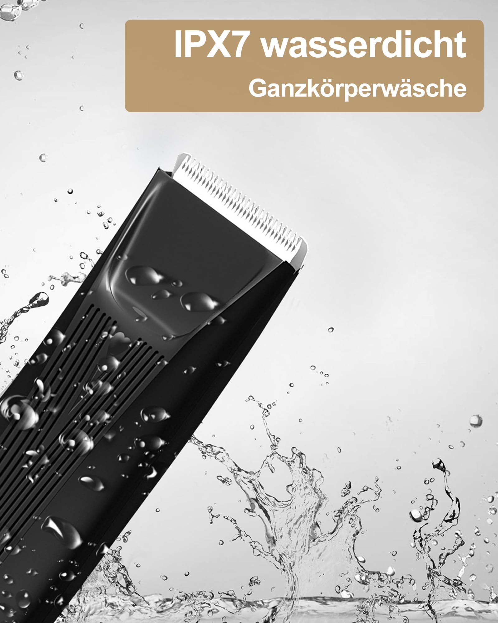 Elektryczna golarka intymna dla mężczyzn: golarka męska z oświetleniem LED i wyświetlaczem USB, możliwość ponownego ładowania, wodoszczelny, z nasadkami grzebieniowymi, do ciała, klatki piersiowej,
