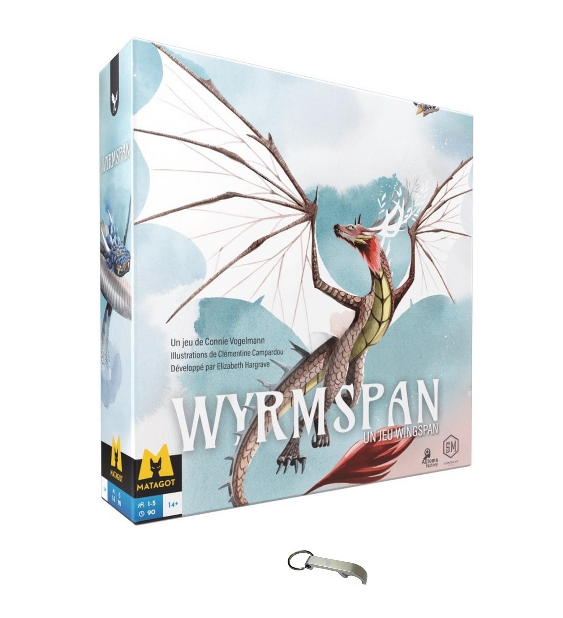 Wyrmspan Basisspiel Französische Version + 1 Decap Blumie