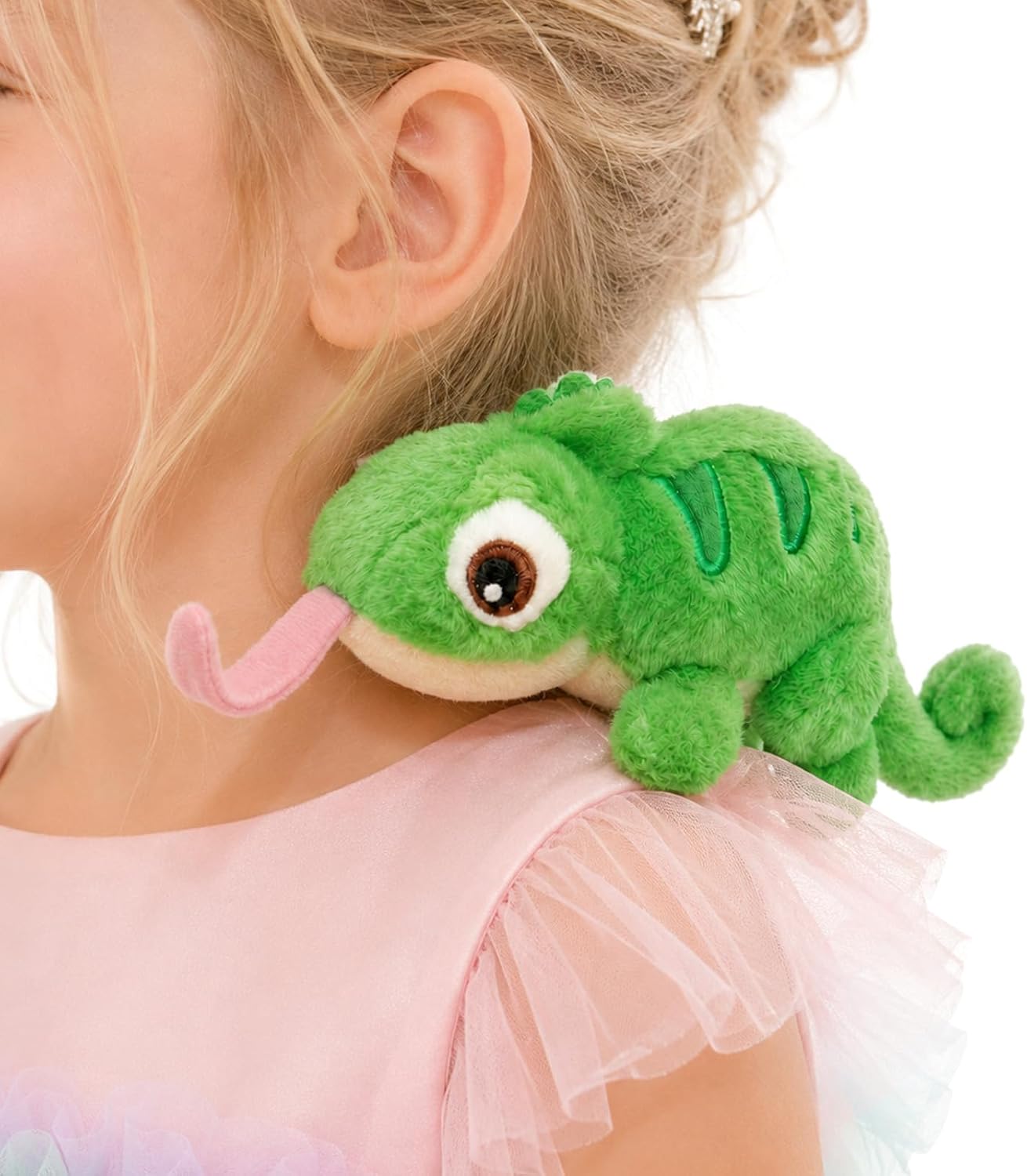 Magnetic Shoulder Lizard Plush, 6 Inch Lizard Stuffed Animal, Cute Chameleon Plush Toy with Big Eyes, Reptile Shoulder Plush for Kids, Cosplay & Gifts
