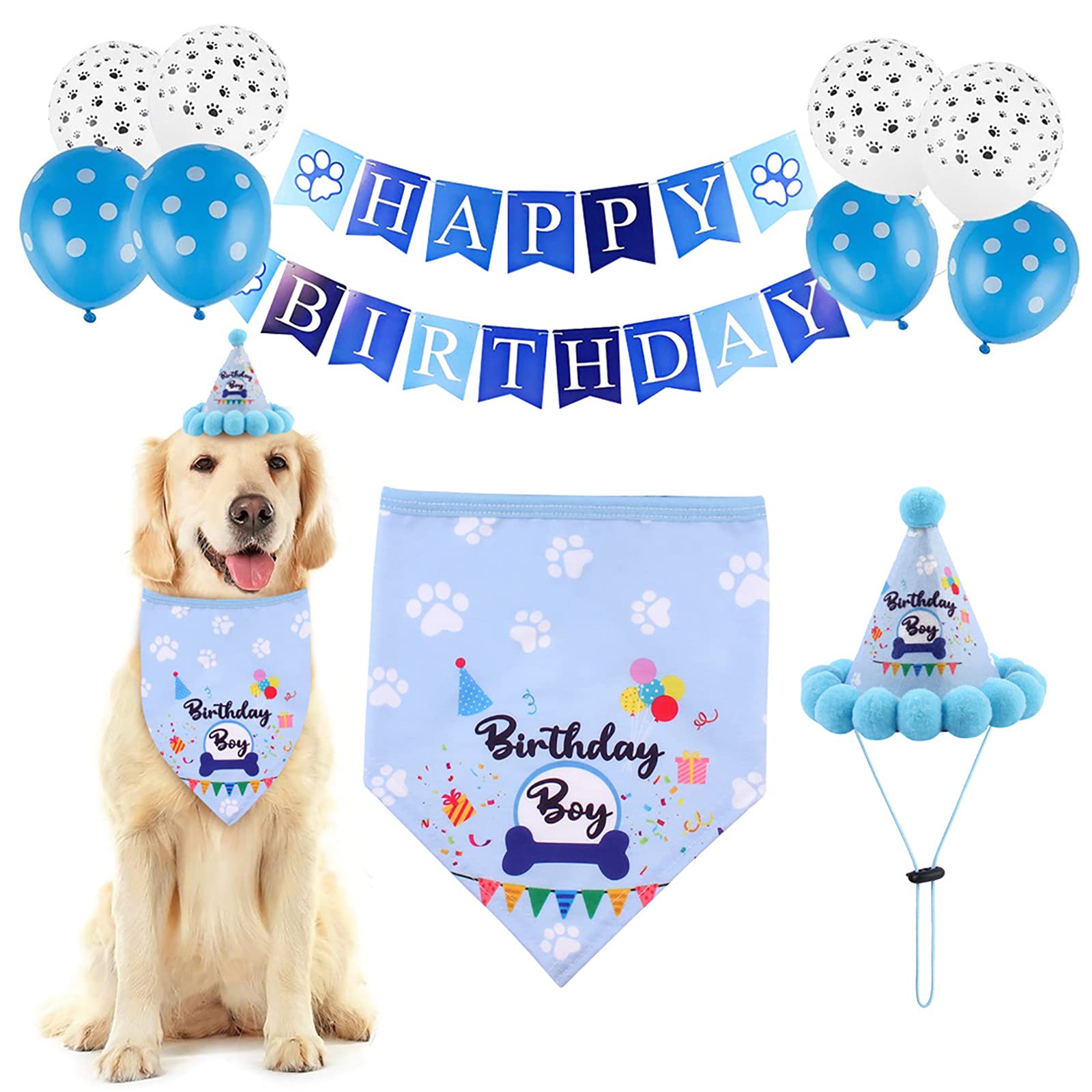 Hunde-Geburtstagsset – Rosa Paillettenmütze & "Birthday Girl" Halstuch Für Kleine Hunde