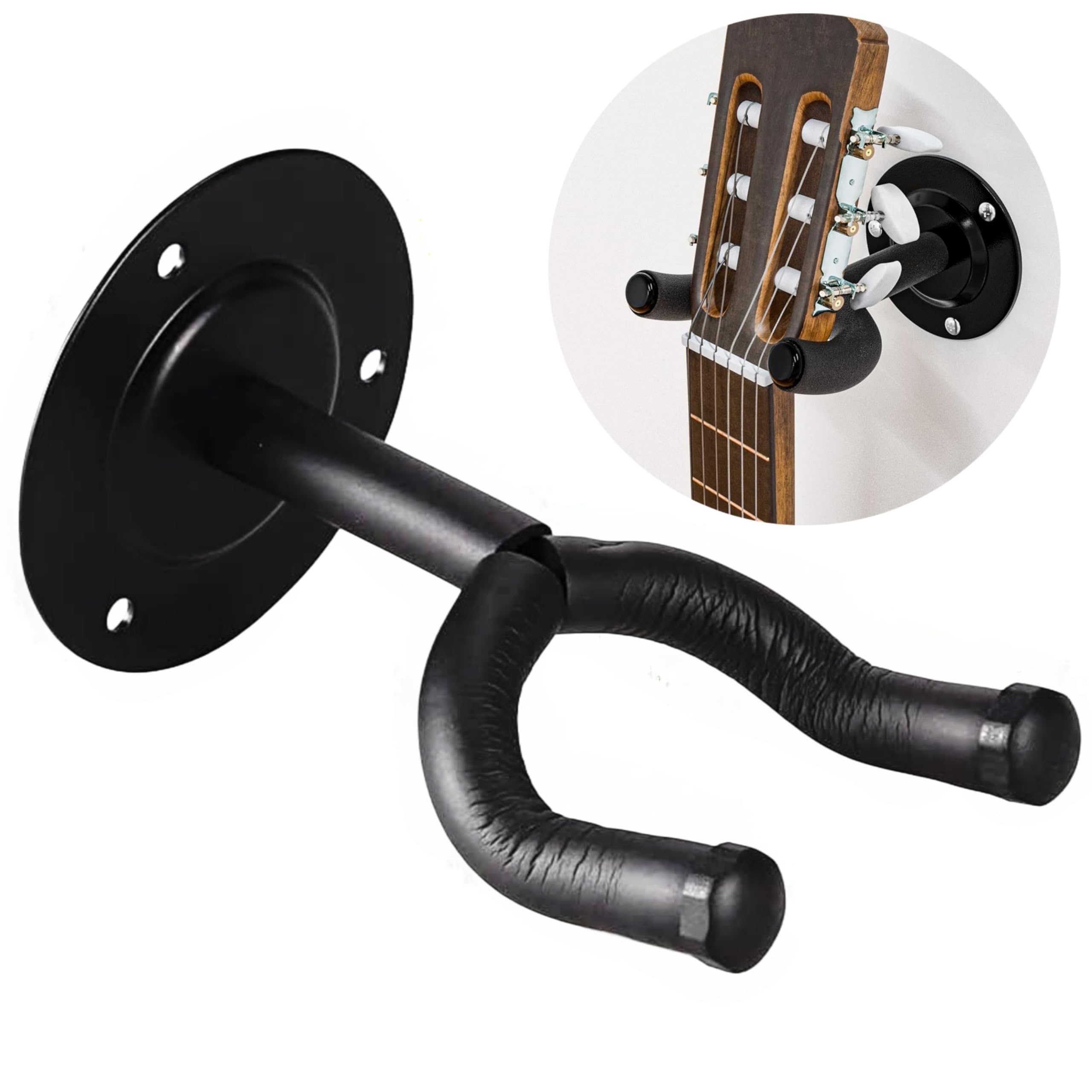 CLP-CWSG Guitar Wall Mount Secure Stylish Black Metal Hanger Fittings Accessories Instrument Display Guitar Hanger Wall Mount Holder