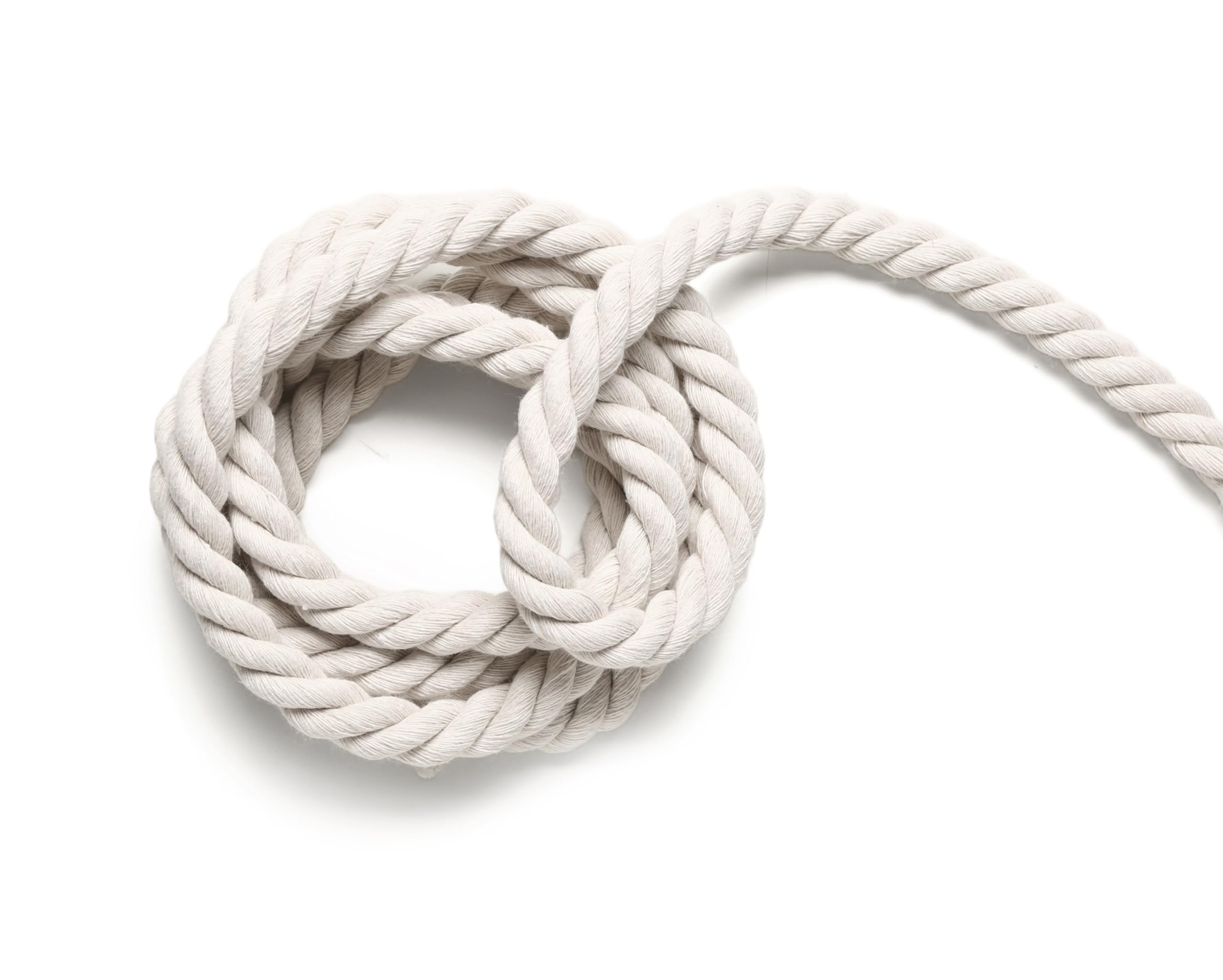 Westward Ropes Natural Rope - Cotton Natural Rope 36mm, Craft Rope, Decorative Rope, Macrame, Soft Rope, Pet Rope (5 Metres)