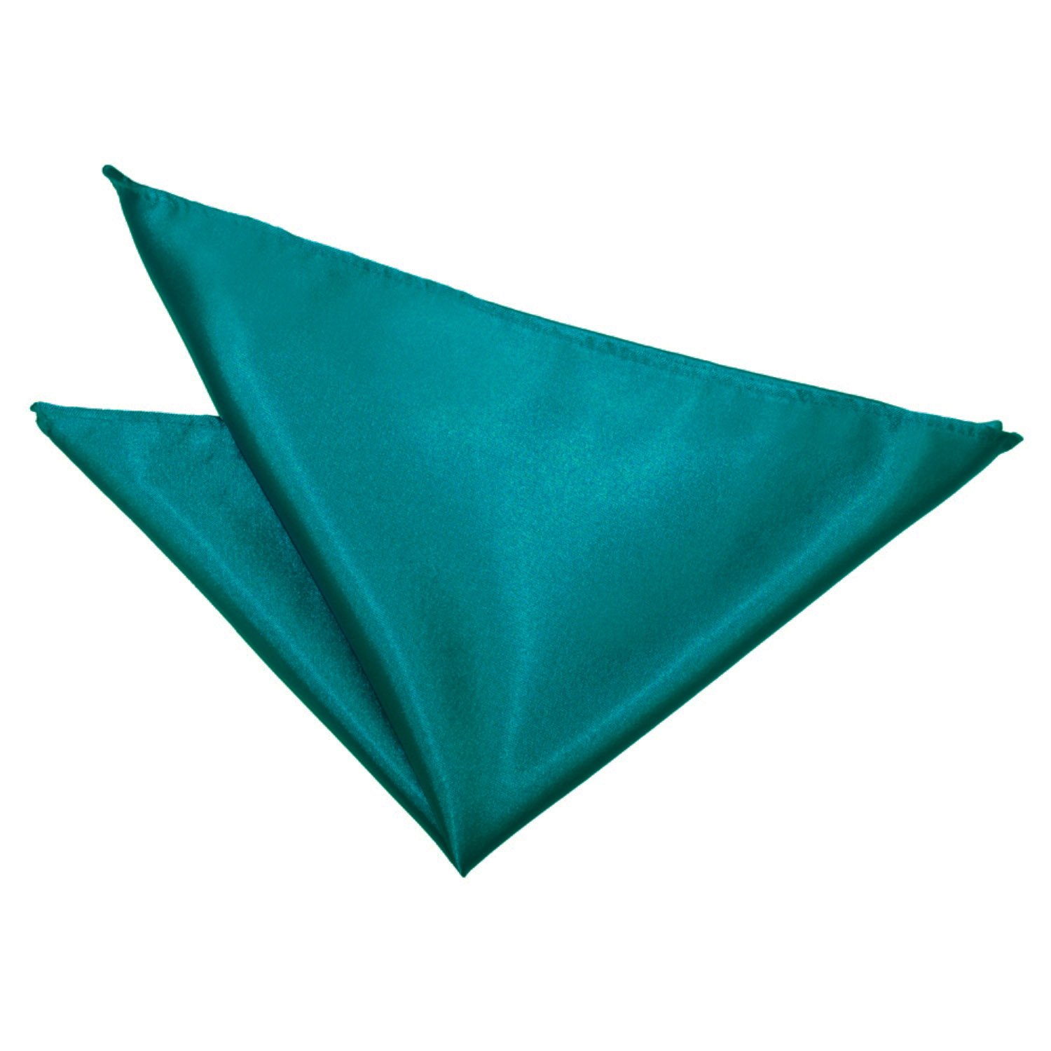 Dqt Men's Teal Plain Satin Pocket Square - Wedding, Business & Formal Suit Handkerchief