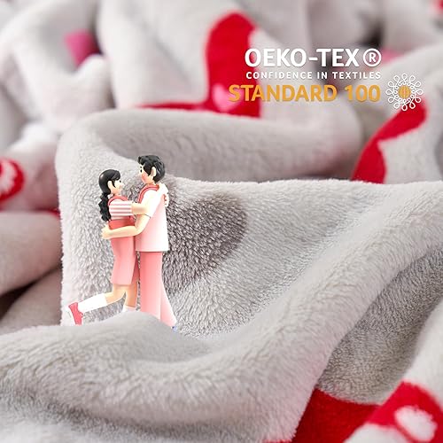 Miniatura 6 de Cozy Bliss Manta suave con diseño de gnomo de amor manta de felpa lechosa de lujo ultra suave y ligera con textura para sofá sofá y cama gnomo amor