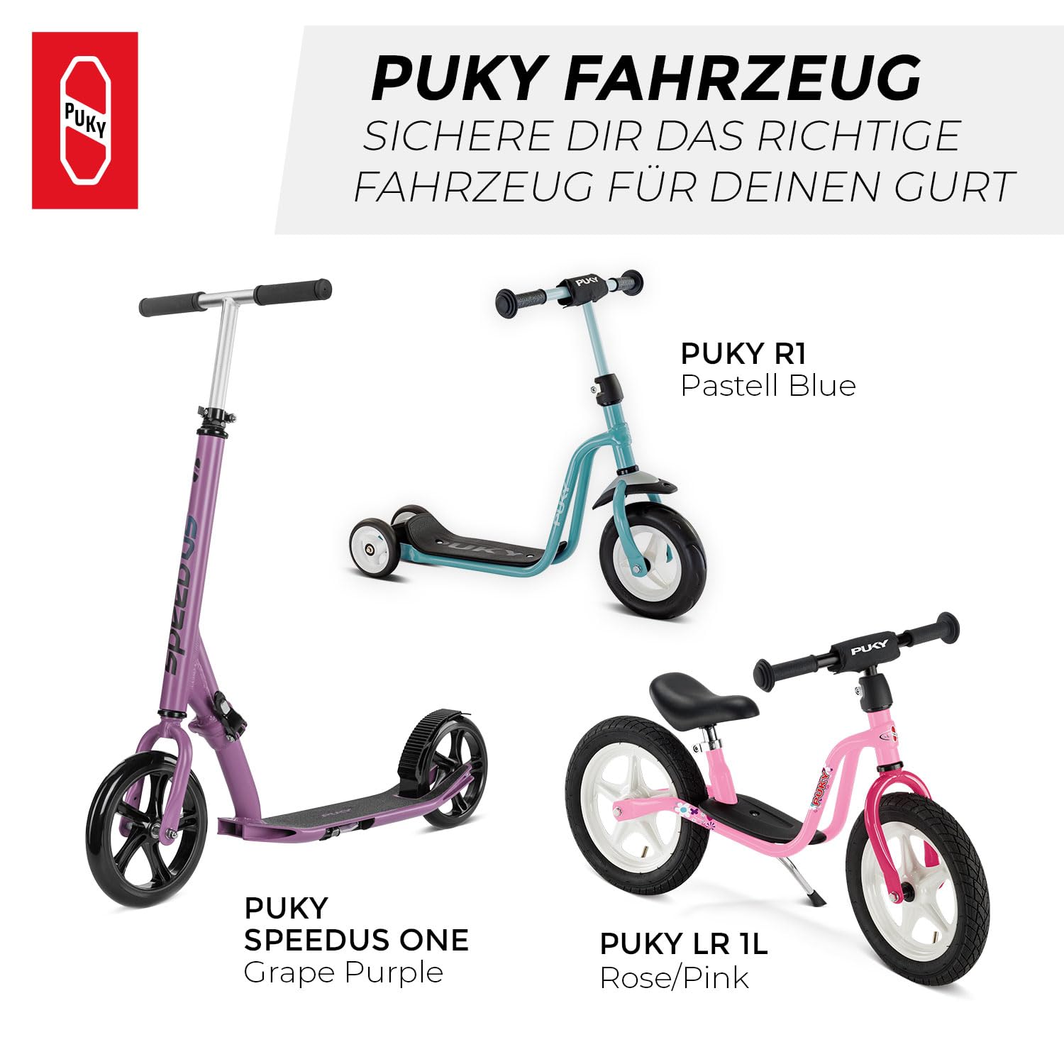 PUKY Buddy | Sangle de Transport | pour draisiennes & trottinettes | Transport Facile & Confortable | Longueur réglable pour Tous Les Parents | Résistant & Pratique | Idéal pour Les Excursions