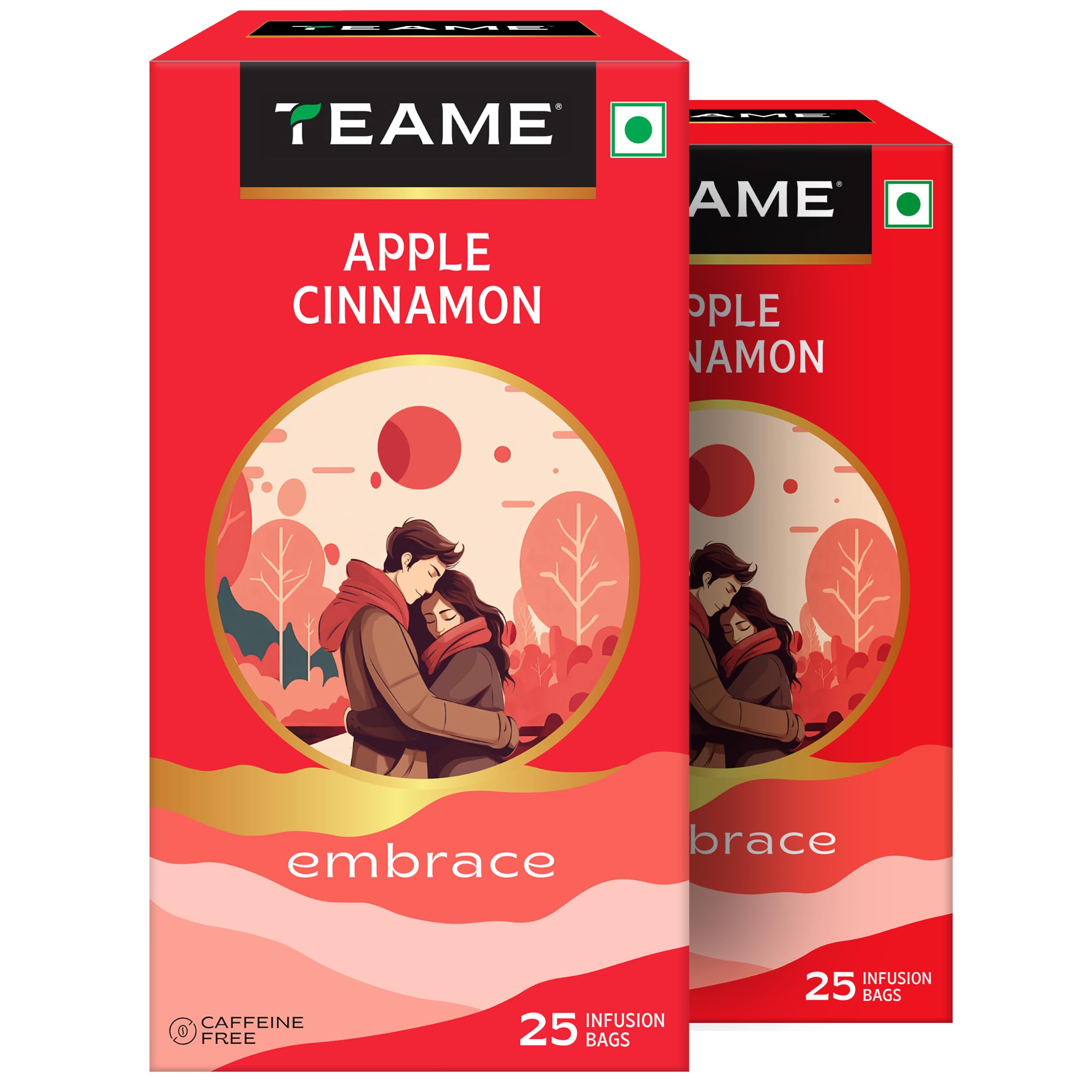 TE-A-ME Apple Cinnamon Tea, 25 Bags (Pack of 2) | Fruit Tea Bags | Caffeine Free | 50 Tea Bags-image-24