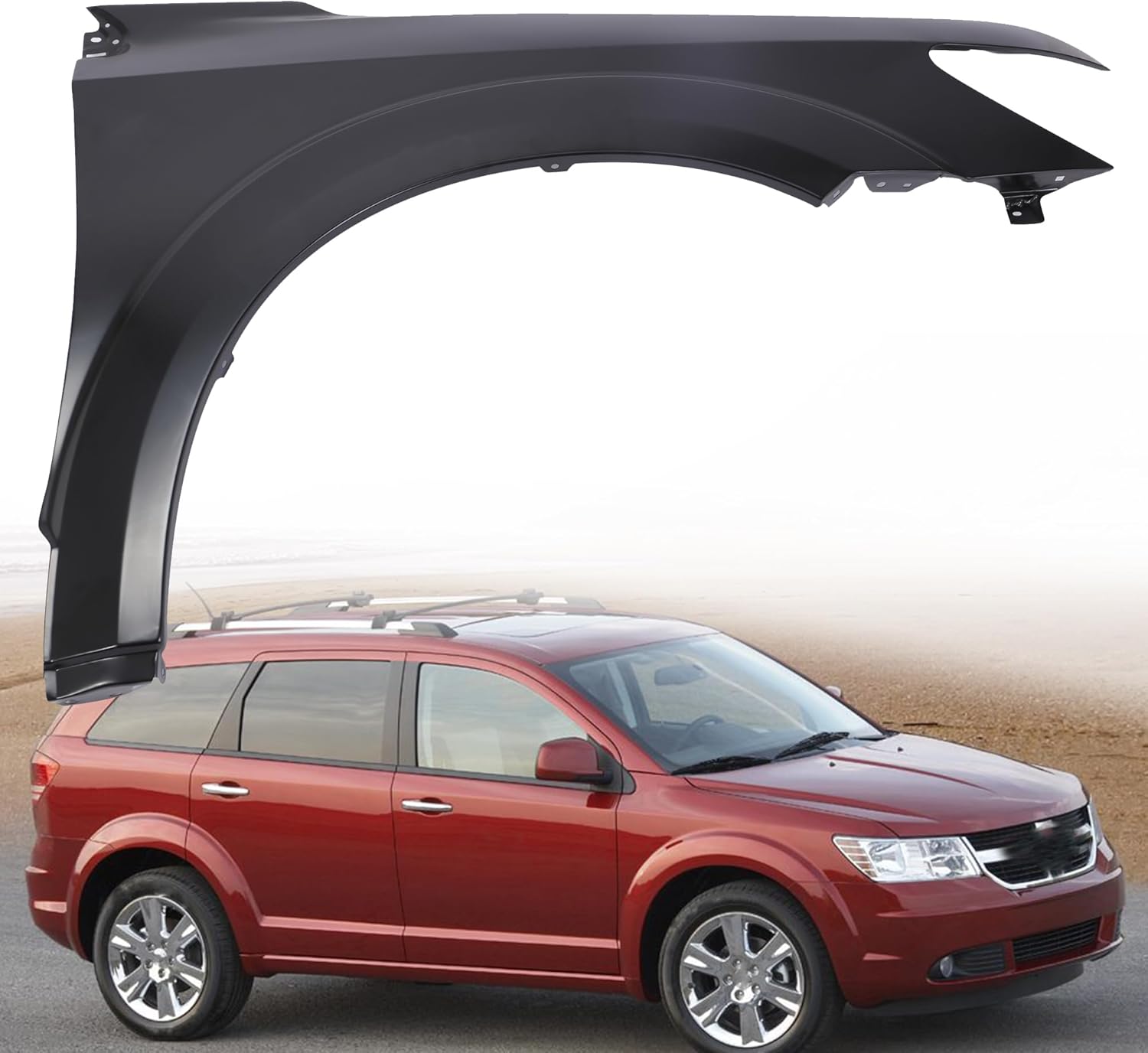 Front Fender Compatible with 2009-2020 Dodge Journey Right Passenger Side Primed Steel 5076731AE CH1240270