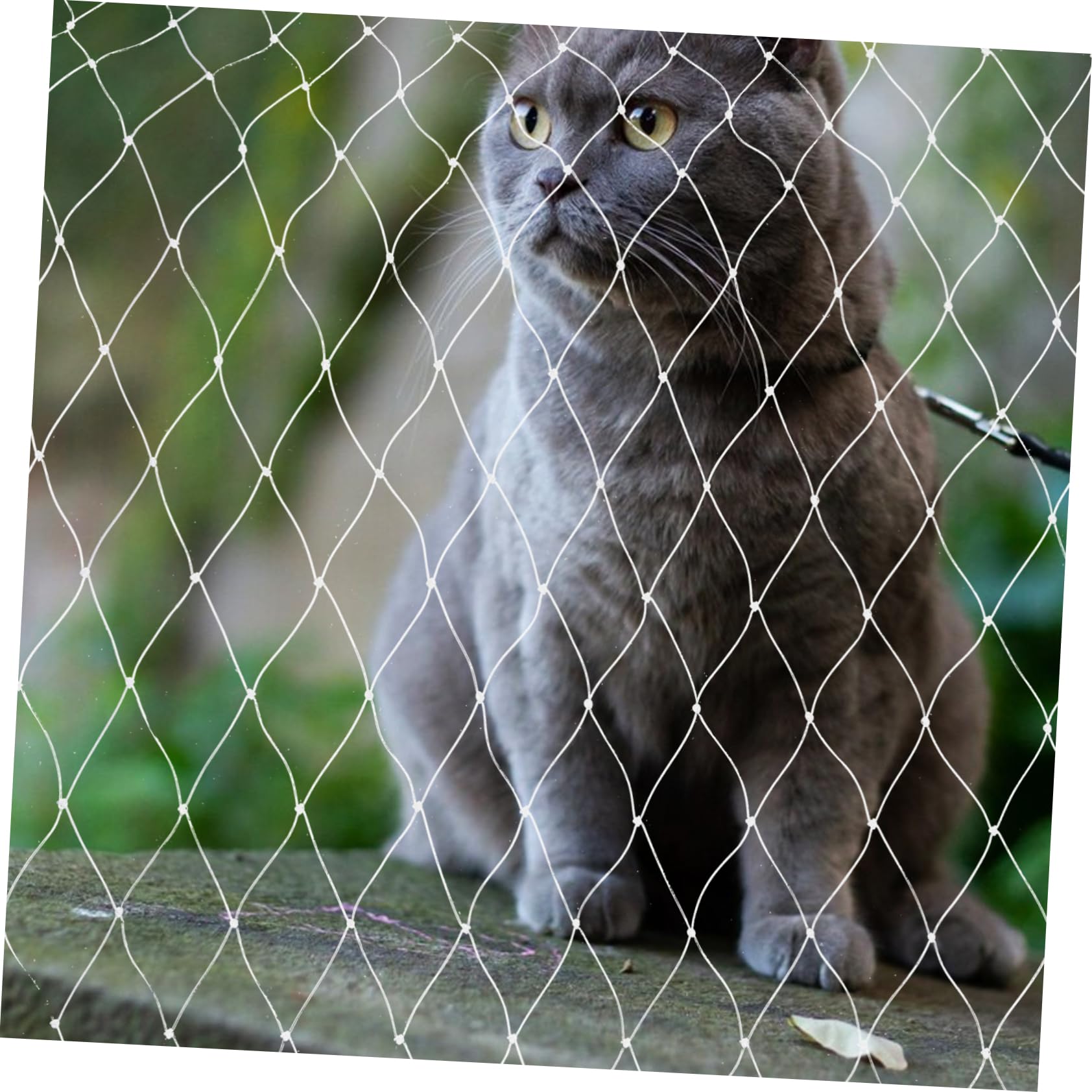 FOMIYES Nylon Katzenbalkonnetz Weiß Netz Balkon Katze ohne Bohren Reißfest Kratzfest Zuschneidbar für Balkon Treppe
