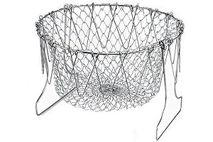 Foldable 304 Stainless Steel Deep Frying Basket