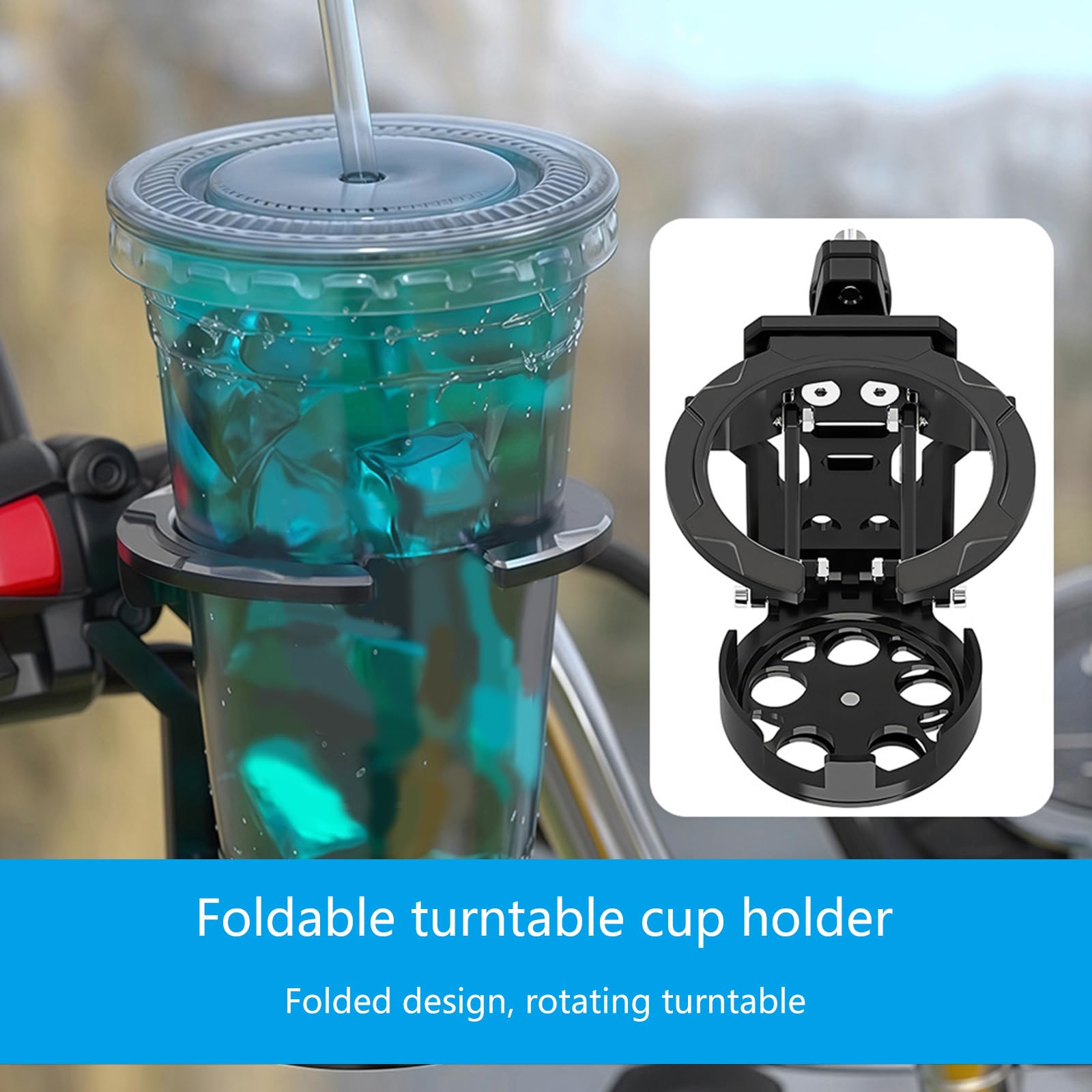 Soporte giratorio resistente al viento para bicicleta, soporte de aluminio para botella de agua, actualizaciones para bicicletas eléctricas de carretera, montaña, motocicletas fuertes, fácil de