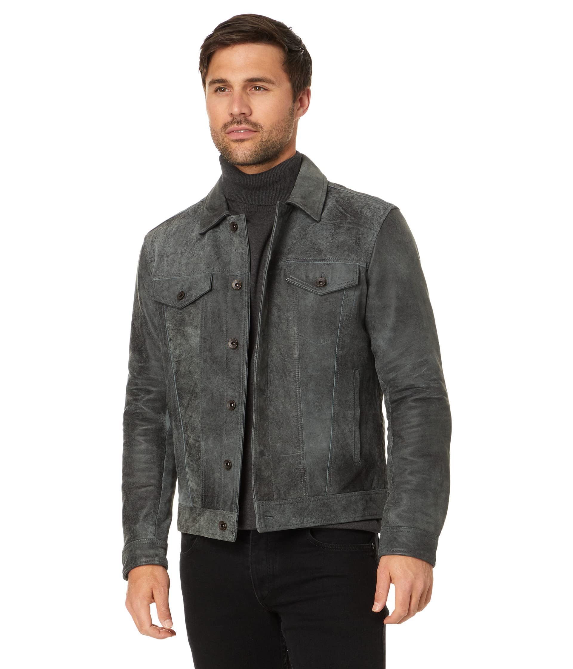 John Varvatos Men's Andrew Leather Jacket