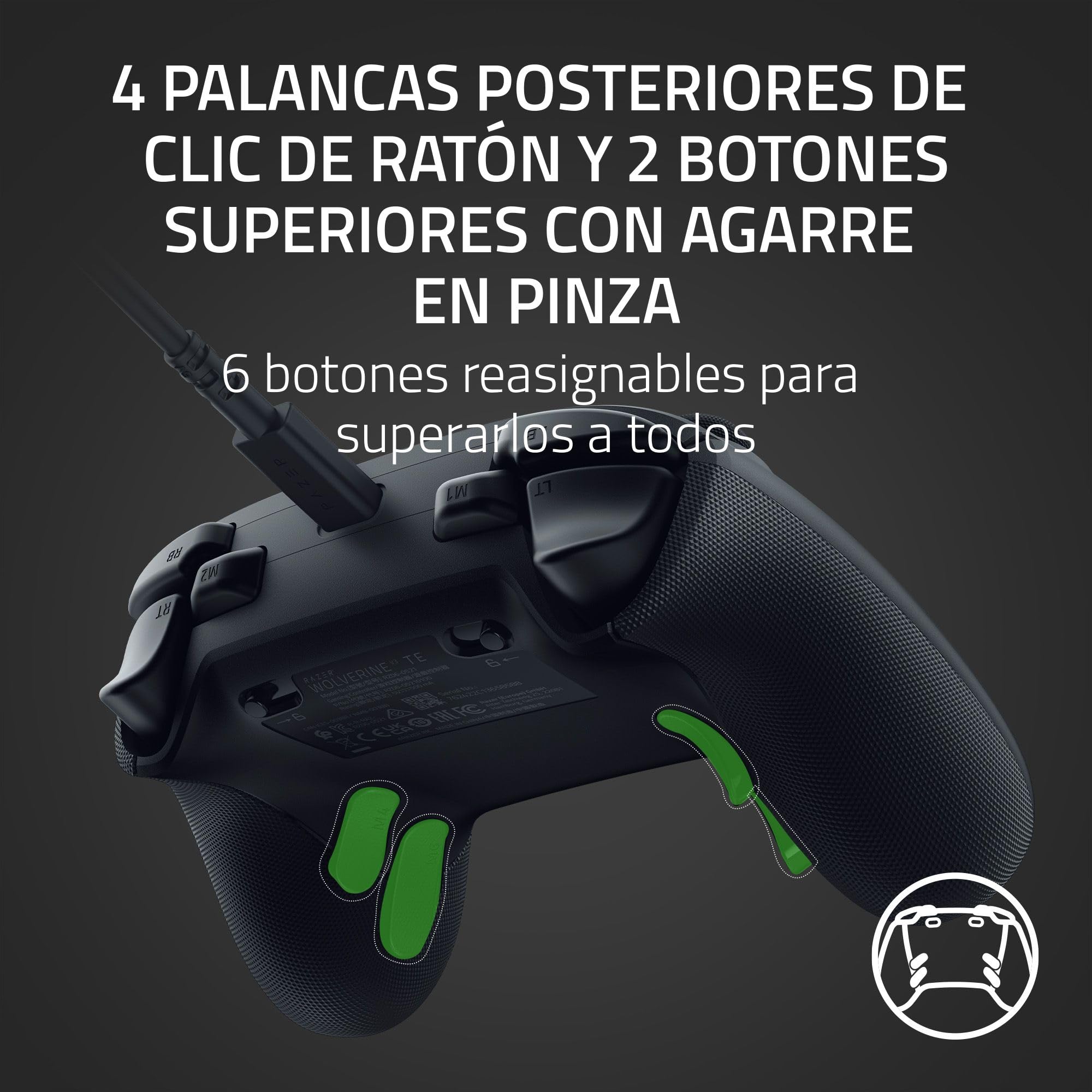 Razer Wolverine V3 Tournament Edition - Mando de deportes con cable para Xbox X|S y PC (botones de acción táctiles Mecha, HyperTriggers Pro, D-Pad de 8 direcciones, cable USB-C de 3m) Negro