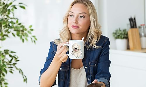 Miniatura 2 de Winston & Bear Hermosa taza Golden Retriever  Taza de cerámica para cachorros Golden Retriever  Regalos perfectos de Golden Retriever  Taza de café