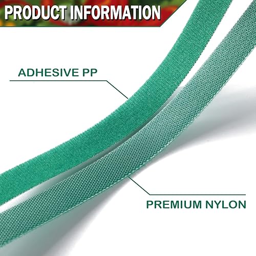 Miniatura 3 de Craftsatin 50 lazos ajustables para plantas de 18 pulgadas, reutilizables y flexibles, color verde, multifunción, de plástico, resistentes, para