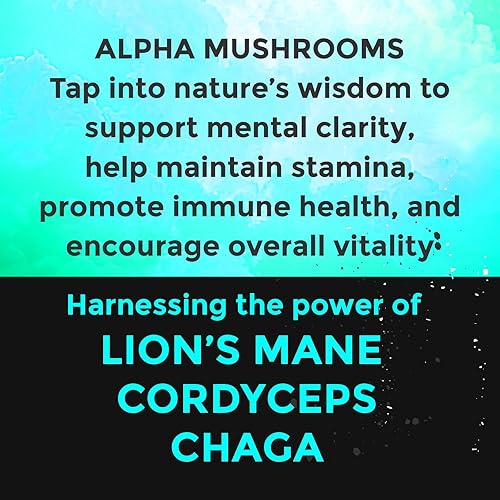 Miniatura 3 de Hongos alfa totalmente cargados  Bolsas nootrópicas adaptógenos (paquete de 5, menta)  Melena de león, Cordyceps y Chaga  5 latas, 15 bolsas por