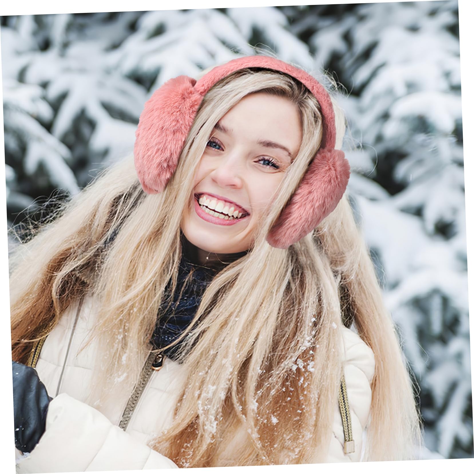 4piezas Orejeras De Invierno Para Mujer Calentadores De Orejas y Cómodos Diseño De Dibujos Animados Orejeras Plegables y Cálidas Para Actividades