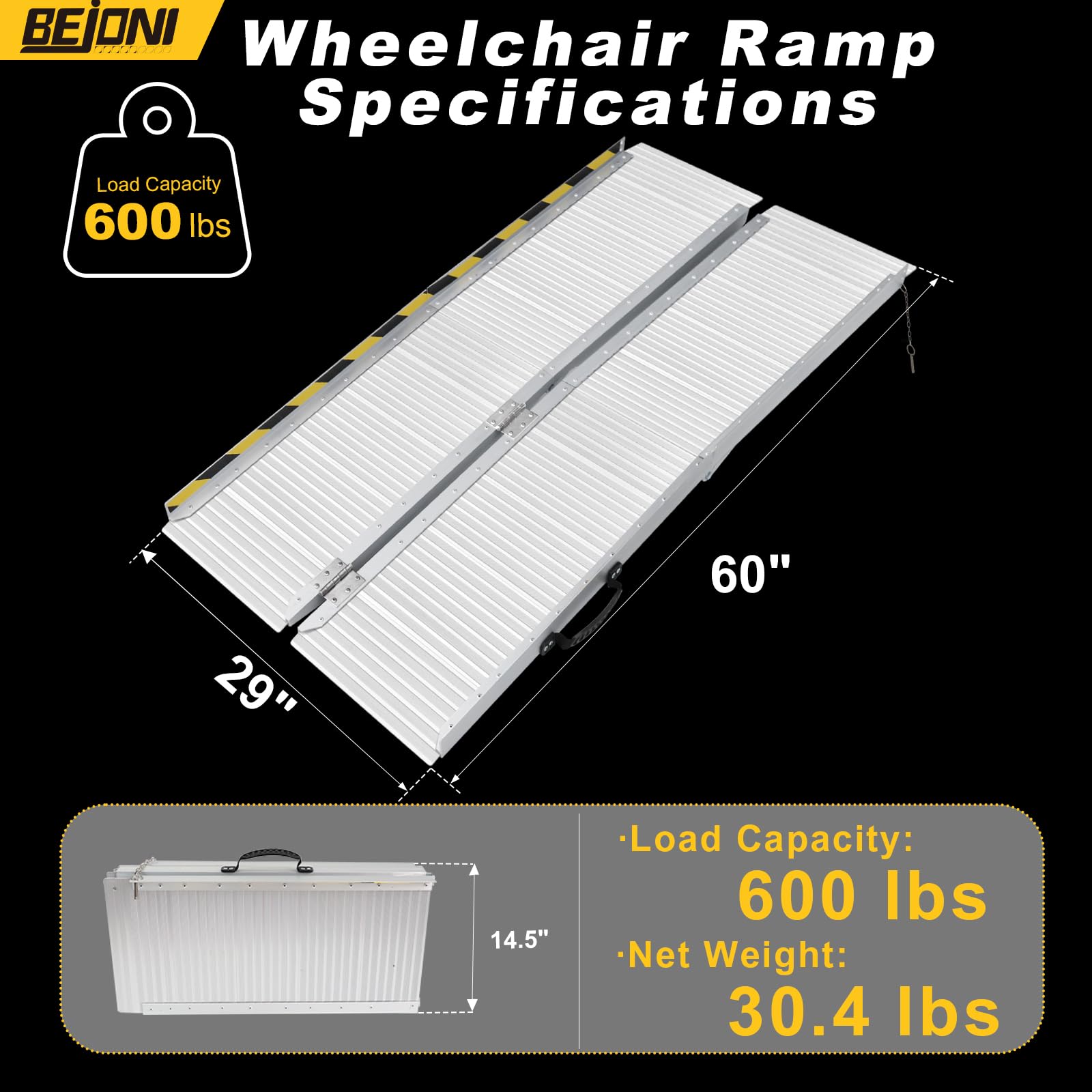 Snapklik.com : Wheelchair Ramp 5FT, Portable Wheelchair Ramps For Home ...