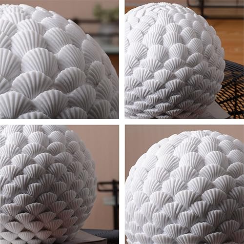 Miniatura 5 de HAUCOZE Estatua de conchas decoración océano escultura artes regalos modernos figura poliresina 8.3 pulgadas