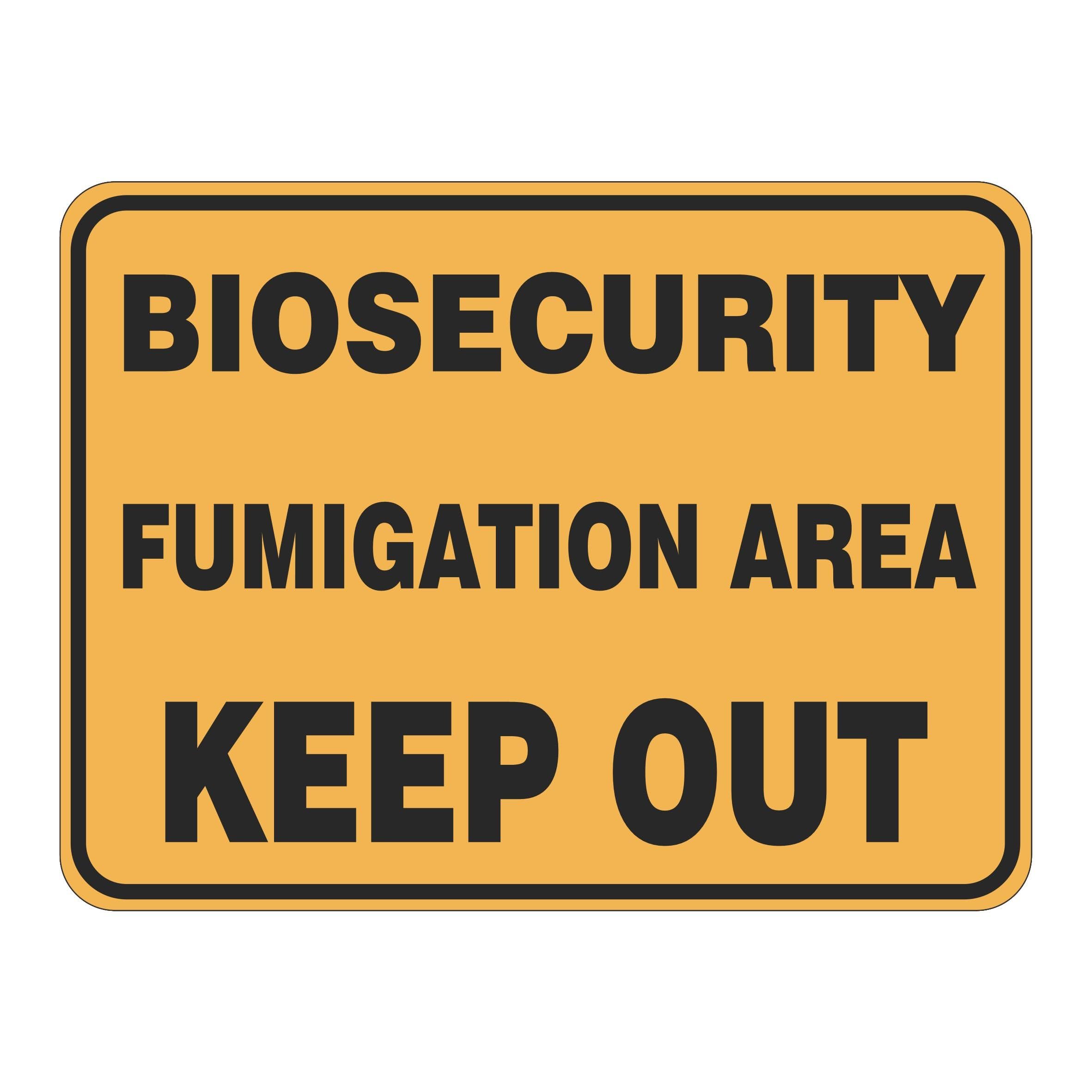 Biosecurity Fumigation Area Keep Out Sign Metal Tin Sign 8 x 12 inch for Industrial & Commercial