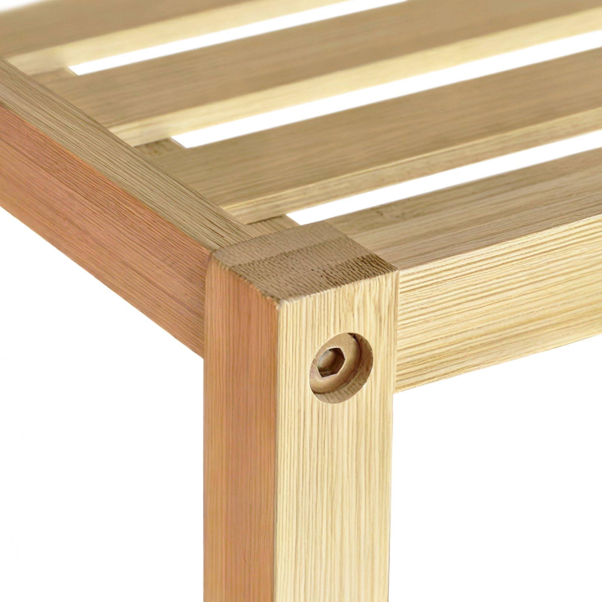 CLP Mensola bagno in bambù Zinnien, scaffale stretto, stabile e resistente, portata 10 kg per ripiano, Dimensione:M