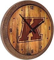 Vista 38 de The Fan-Brand NCAA Oklahoma Sooners: Faux Barrel Top Wall Clock Sports Team Bar Sign Décor - Home Man Cave, Party Decoration - Made On Demand