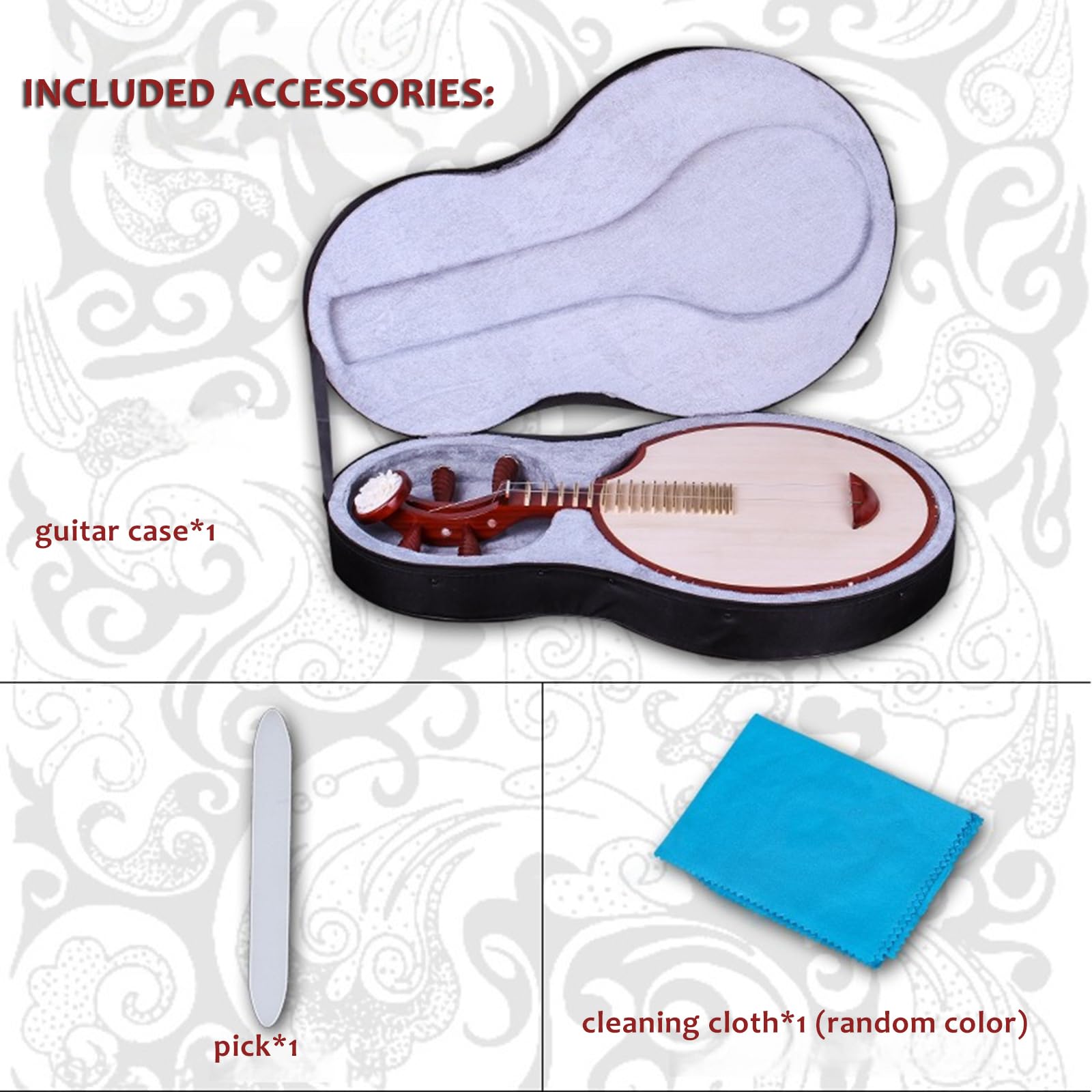 Professionelle Yueqin Aus Hartholz Mit Rotholzeinfassung, Traditionelles Chinesisches Instrument, Zweisaitiges Instrument, Für Aufführungen Und Begleitung, Handgefertigtes Musikgeschenk