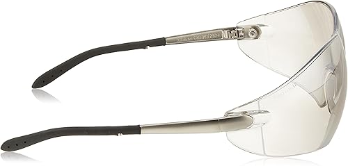 Miniatura 3 de MCR Safety Gafas de seguridad S2119 Blackjack con patillas de metal cromado y lente de espejo transparente para interiores y exteriores