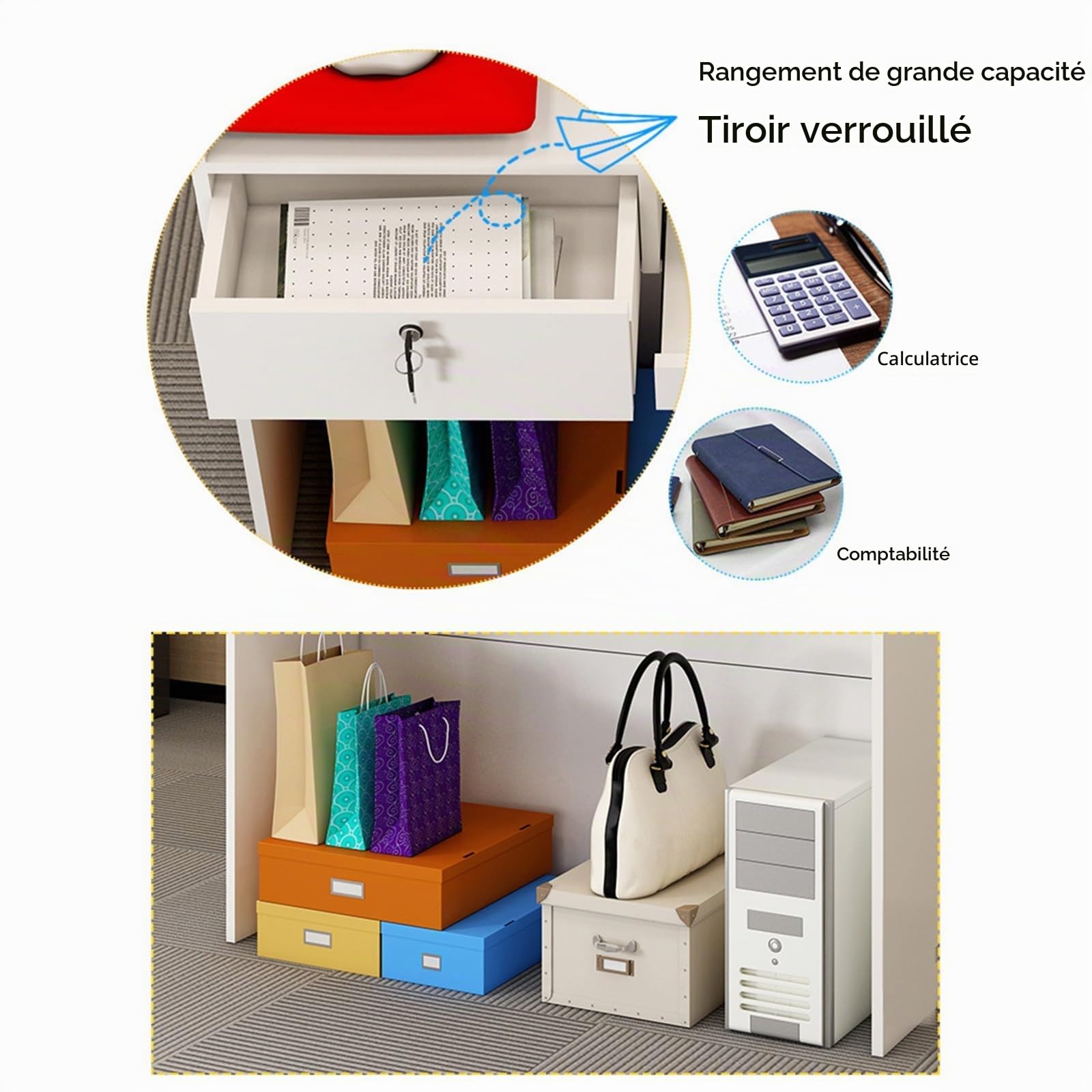 Comptoir de Caisse de détail, Table de réception de Bureau d'ordinateur en Bois Moderne et Simple, Petit comptoir de réception, pour Le Bureau de la Clinique du Magasin A,L60cm