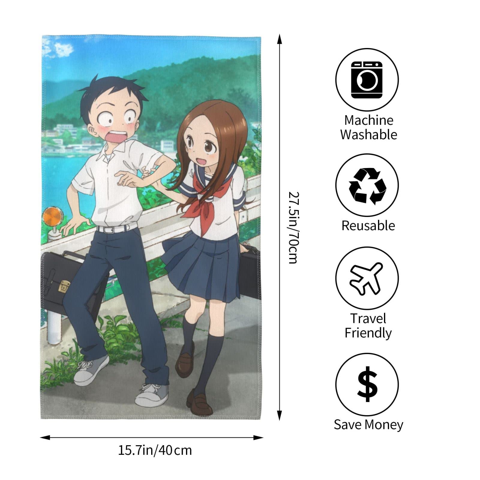 からかい上手の高木さん　マイクロファイバータオル Amazon｜からかい上手の高木さん バスタオル マイクロファイバー