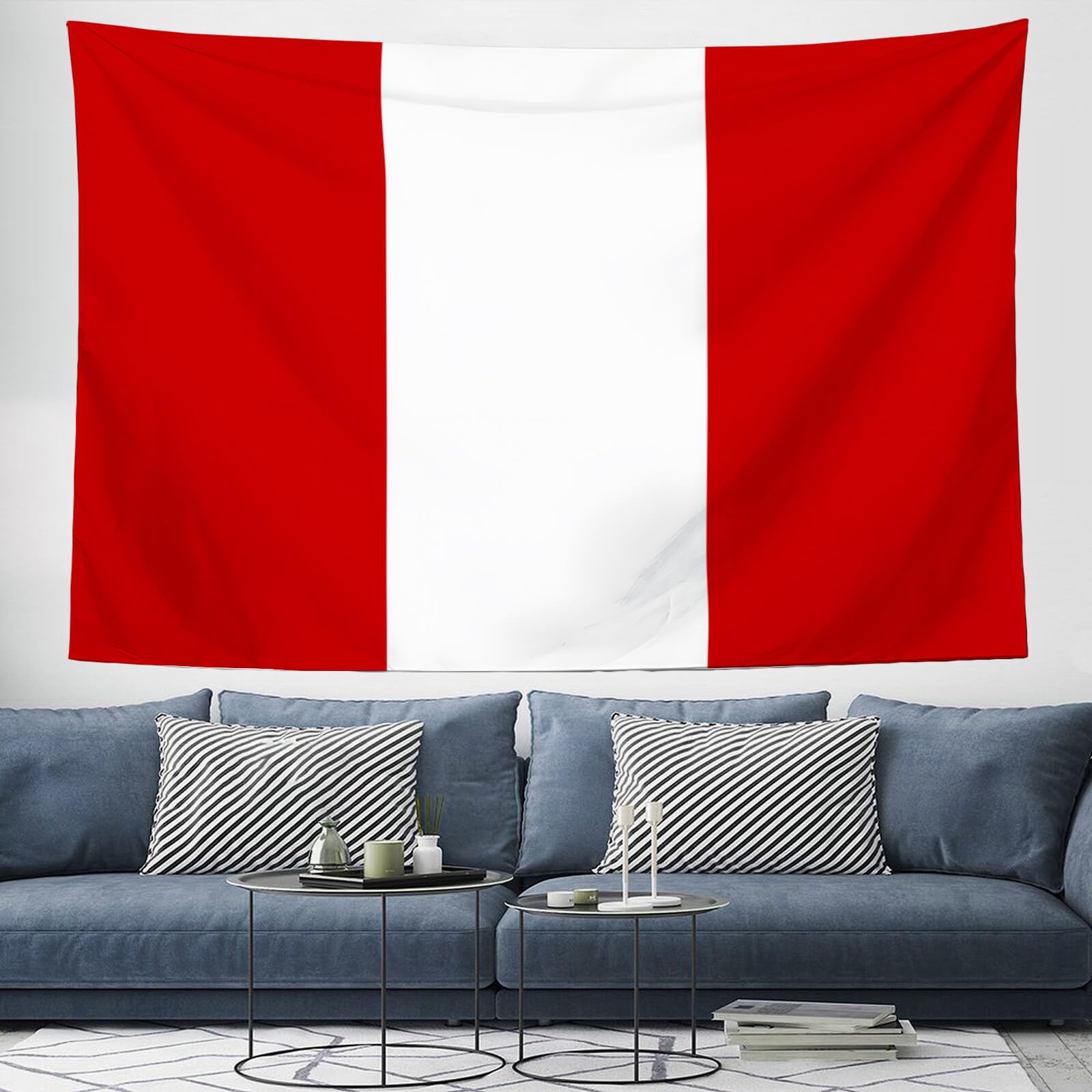 Tissu tapisserie murale drapeau péruvien pour masquer un mur abîmé - 8