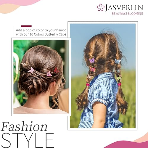 Miniatura 5 de Pinzas para el cabello de mariposa con purpurina, accesorios para el cabello brillantes y coloridos para niñas y mujeres  Y2K de los años 90,
