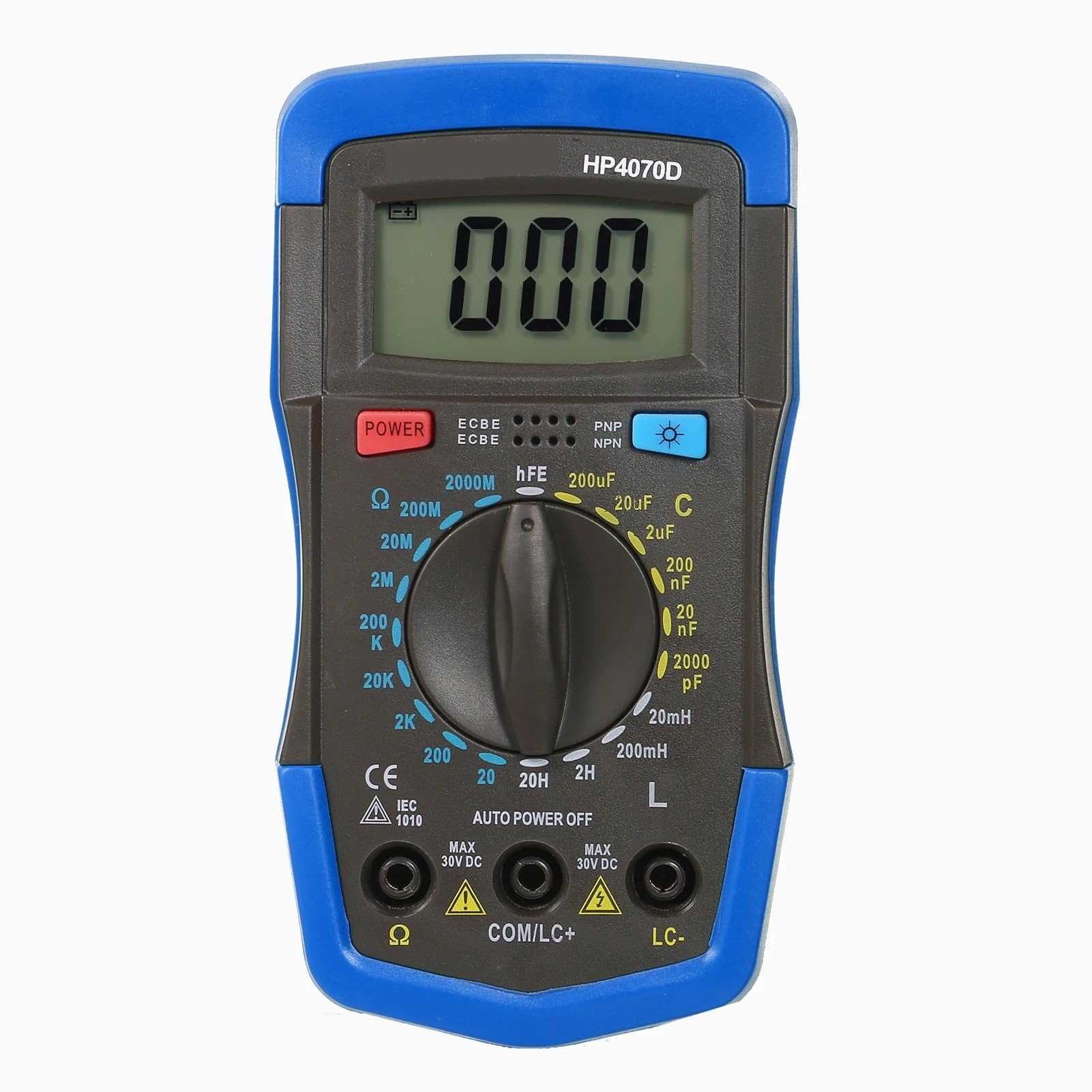 Multimetr cyfrowy, Cyfrowy multimetr HP4070D LCR Tester rezystancji pojemności indukcyjności tranzystorów Tester przenośny uniwersalny miernik Wszechstronne możliwości pomiarowe