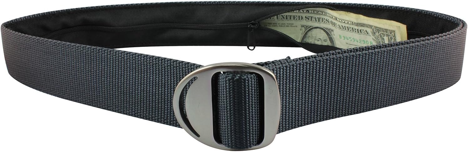 Bison Designs Crescent Money 38mm USA Made Gunmetal Buckle Travel Belt