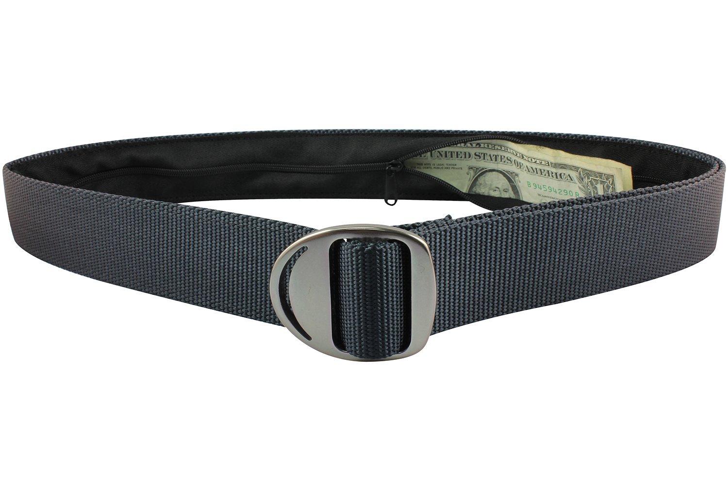 Bison Designs Crescent Money 38mm USA Made Gunmetal Buckle Travel Belt