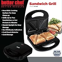 Vista 2 de Impress Panini Contact Grill Plata Metálico, Negro, 8 Pulgadas, IM-286B