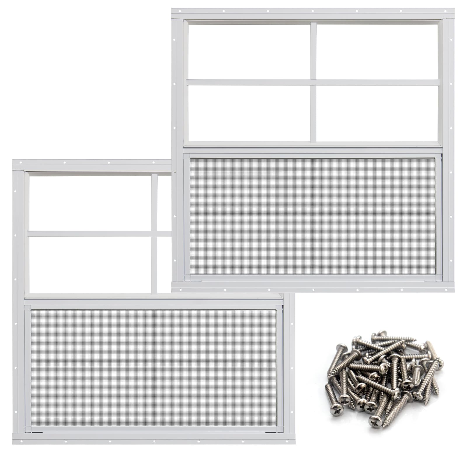 NeatiEase 2 Pack Shed Windows, 36' x 36' Flush Mount
