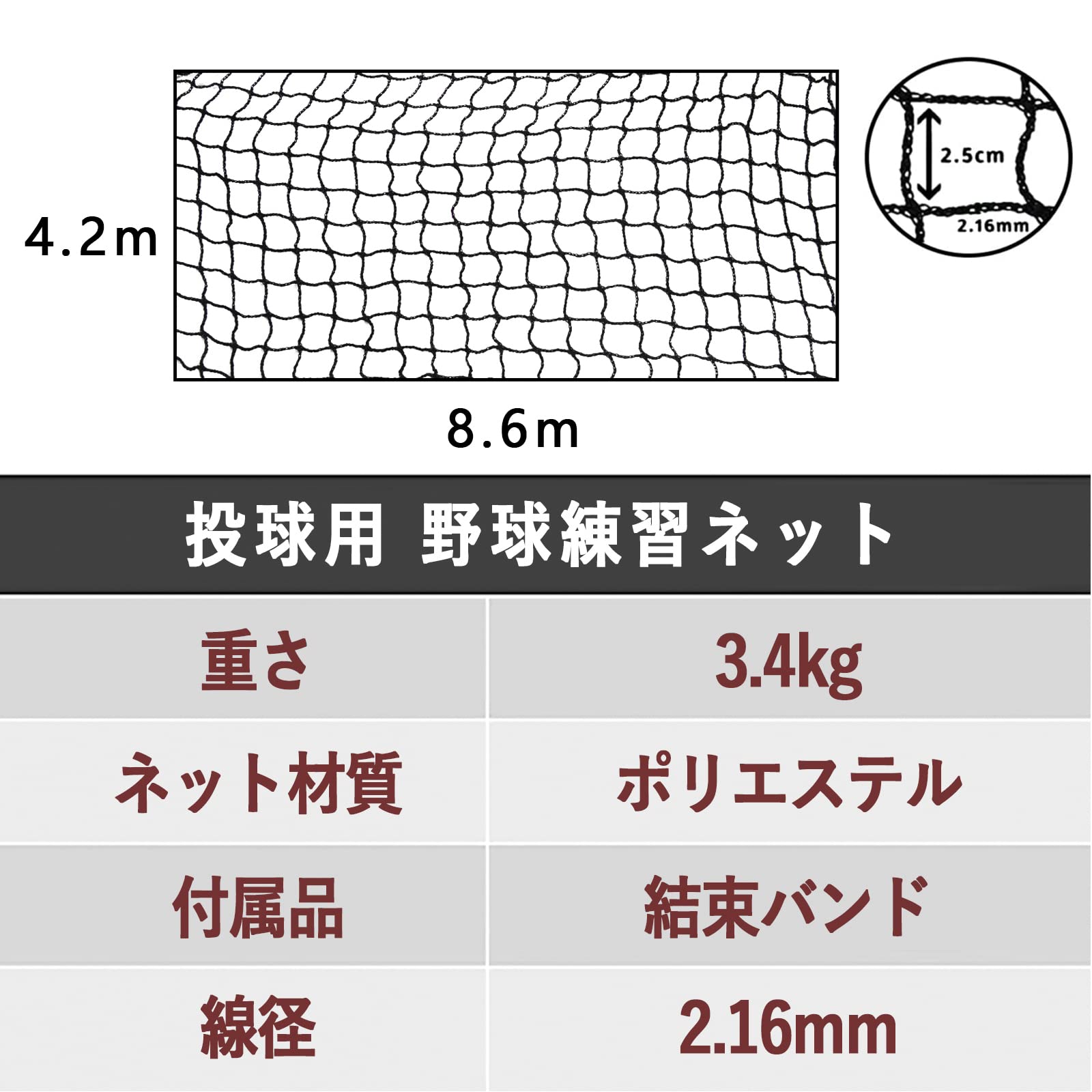Amazon | 野球ネット 防球ネット 飛び散り防止ネット 野球 ネット 4.2