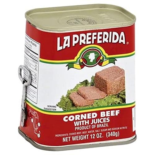 Miniatura 2 de La Preferida Carne de res en conserva con jugos, lista para comer, 0.53 onzas de proteína (12 onzas, paquete de 6)